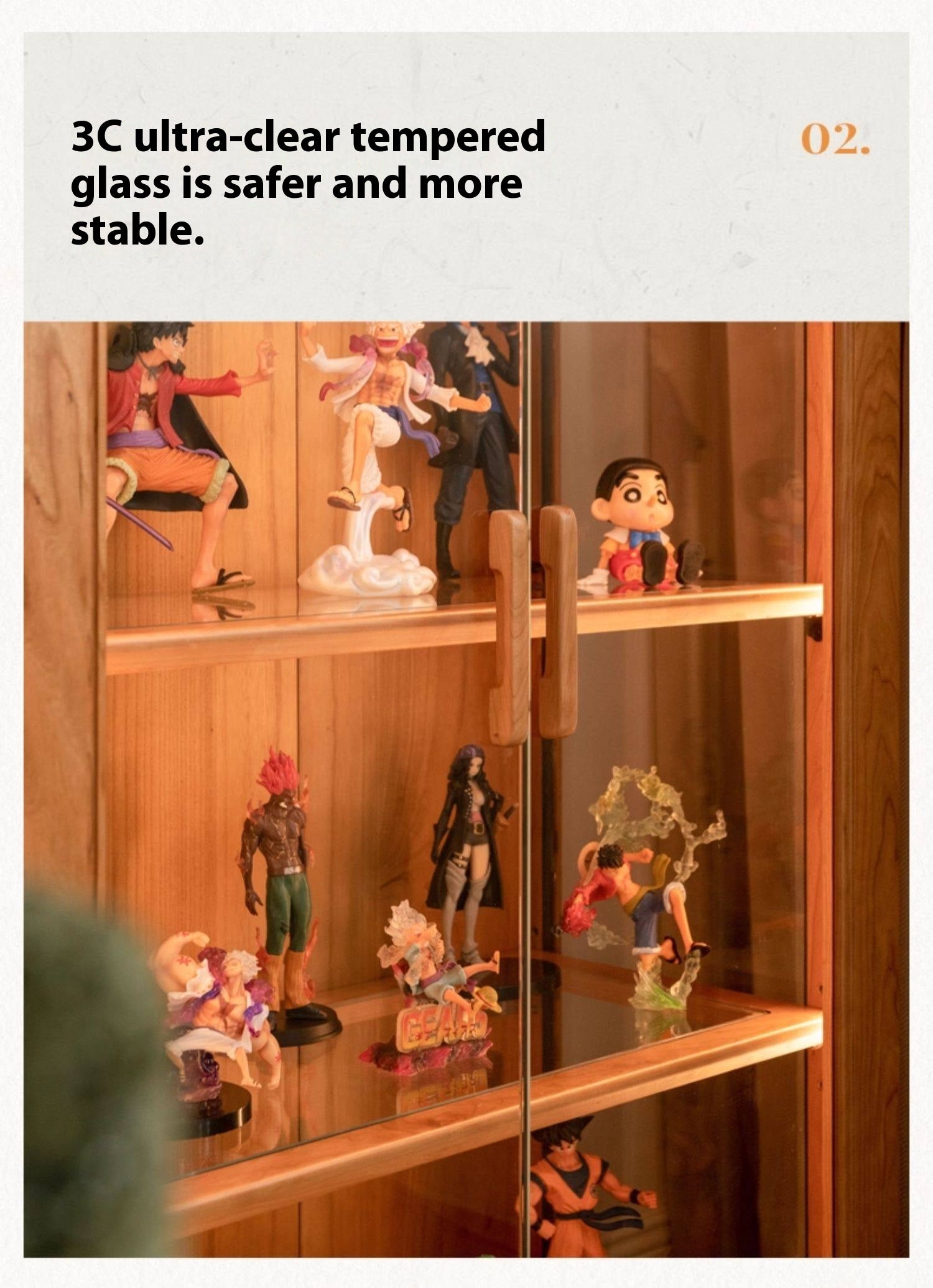 Cherry, Black Walnut Solid Wood Retro Style With Light Side Cabinet.