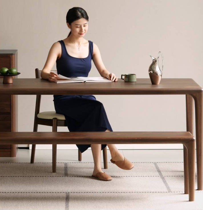 Black Walnut Solid Wood Dining Table