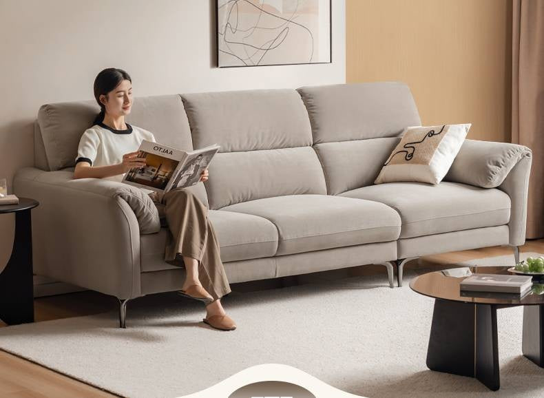 Wool Gray Flannel Fabric Sofa
