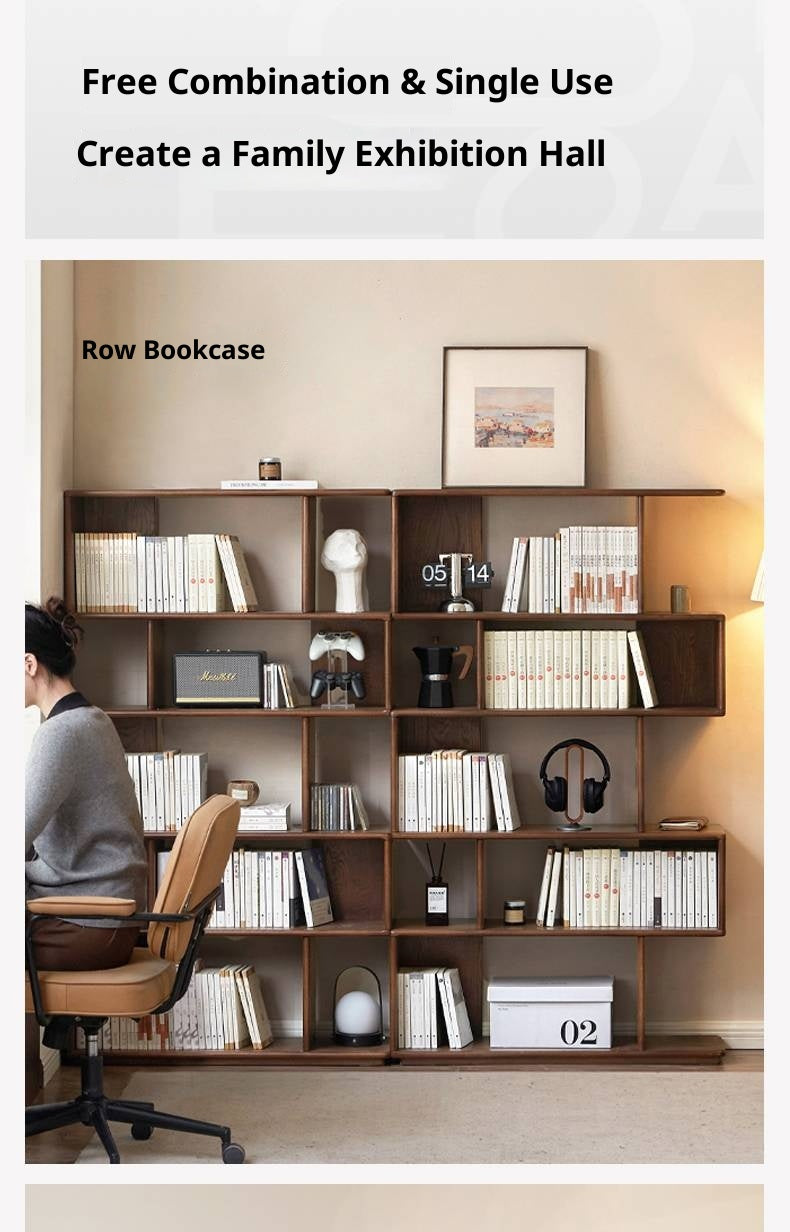 Oak Solid Wood Antique Bookshelf