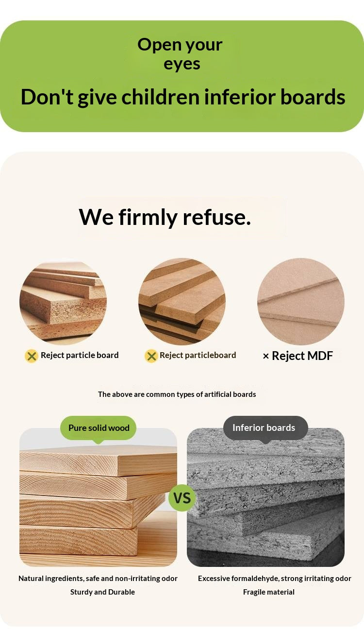 Beech Solid Wood Kids Corner Desk