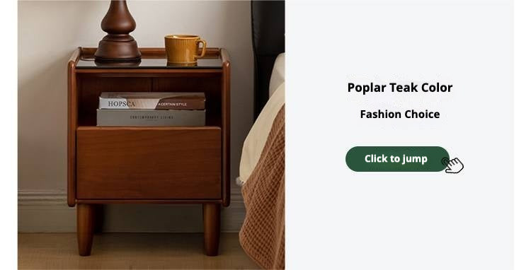 Black Walnut, White Ash, Cherry, Poplar, Tulipwood, Solid Rubberwood Modern Nightstand