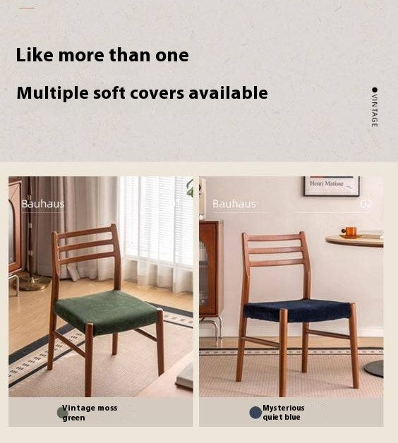 Set 4 pcs Beech Solid Wood Retro Style Dining Chair