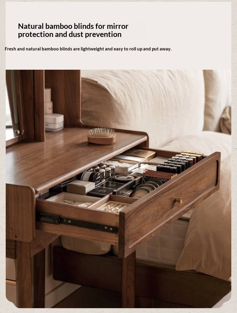 Ash, Black Walnut Solid Wood Vanity Table