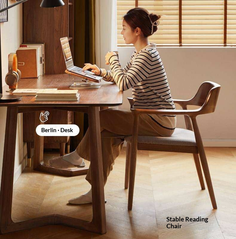 4 pcs -Ash solid wood Sculptural Wishbone-Style Dining Chair