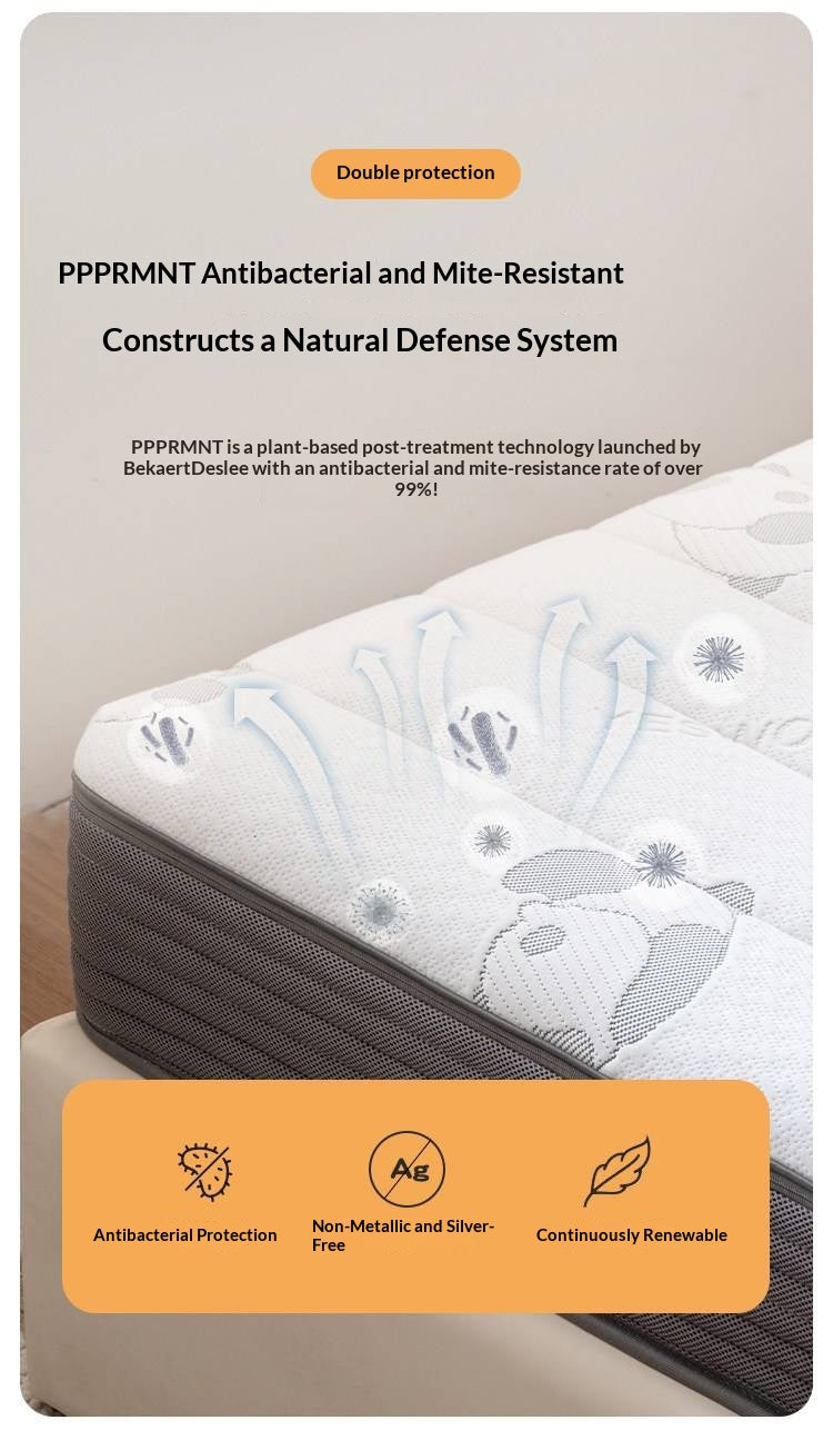 Children's Eco-Friendly Glue-Free Mattress — Panda Jute Spring, Coconut Fiber, Double Latex