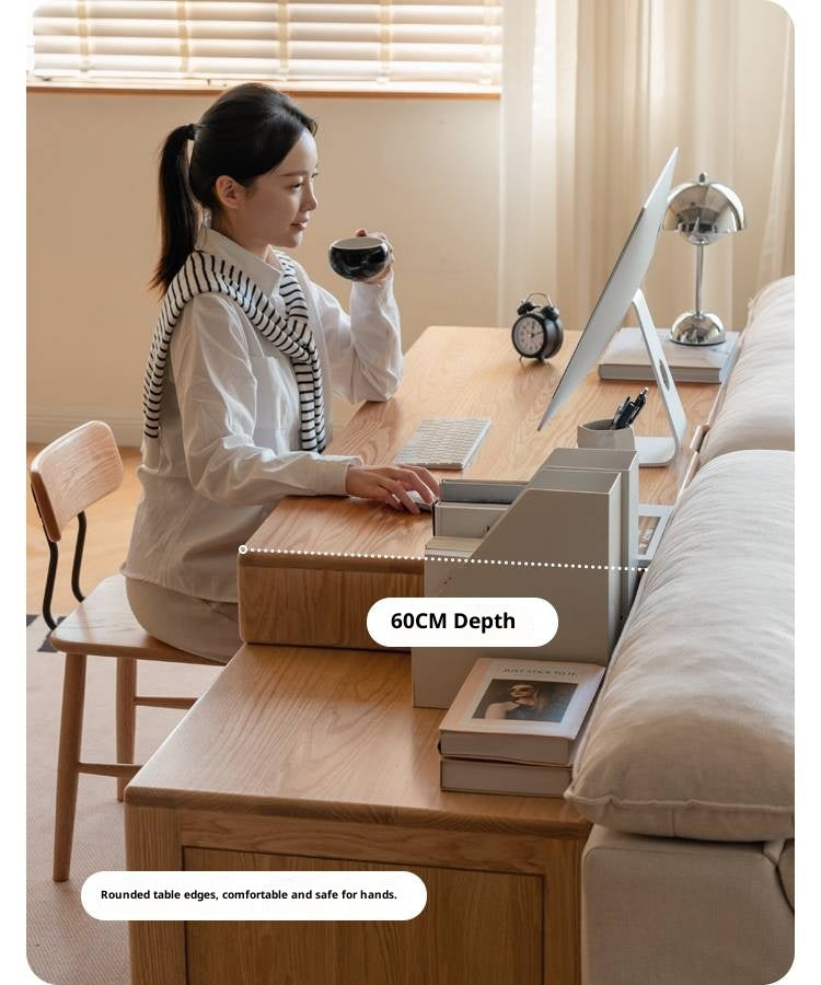 Oak Solid Wood Modern Office Desk