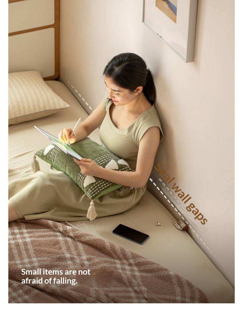 Beech Solid Wood Modern Simple Large Double Edge Bed
