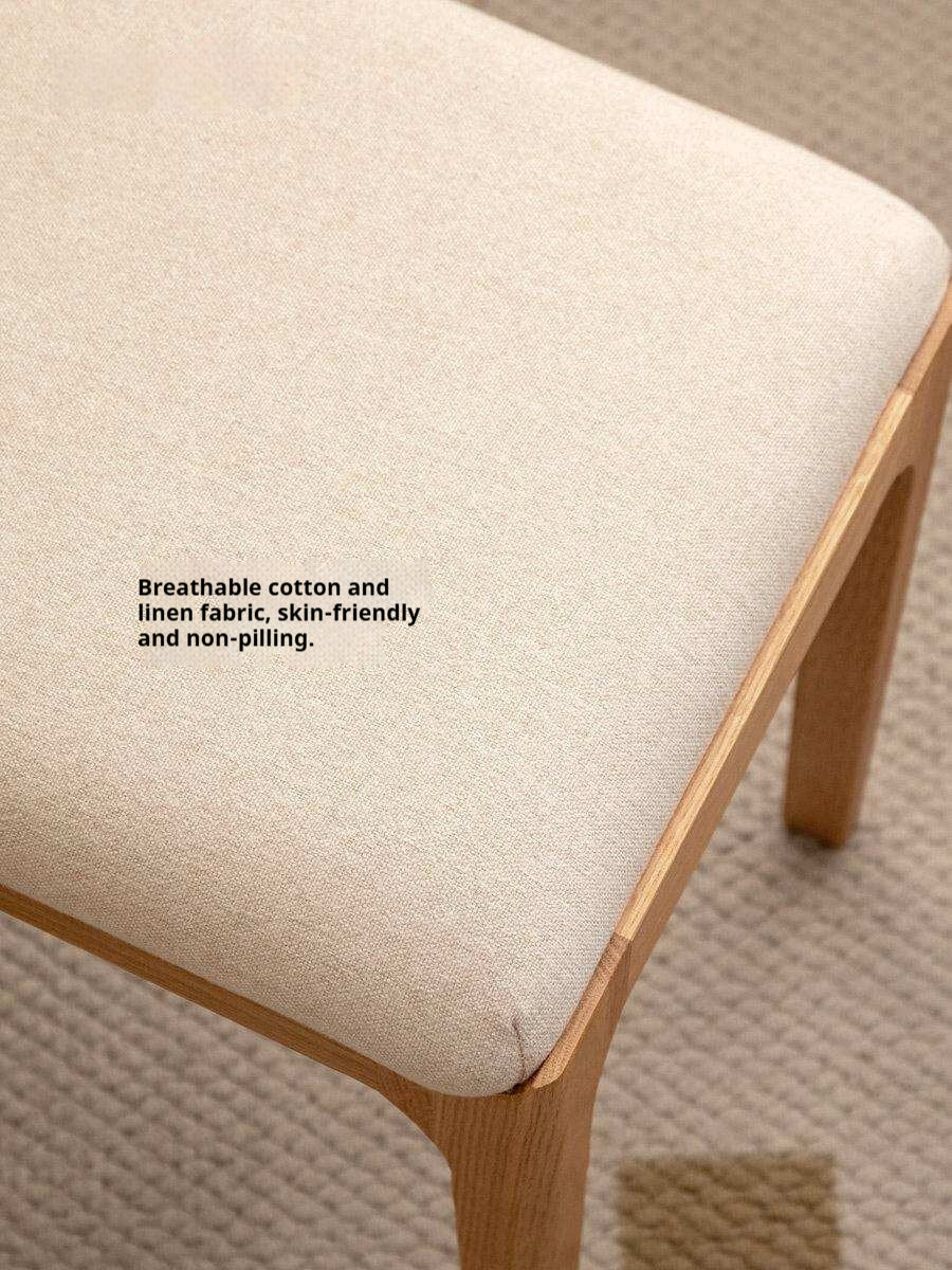 Ash, Oak Solid Wood, Solid RubberWood Makeup Stool