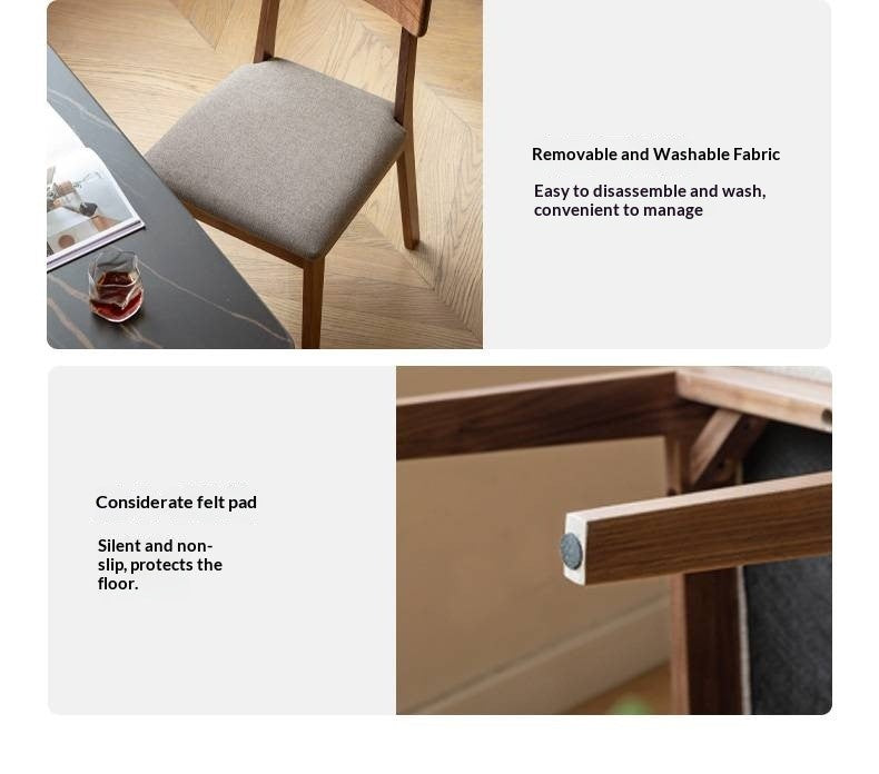 Set 4 pcs Black Walnut, Ash, Oak, Solid Rubberwood Chair