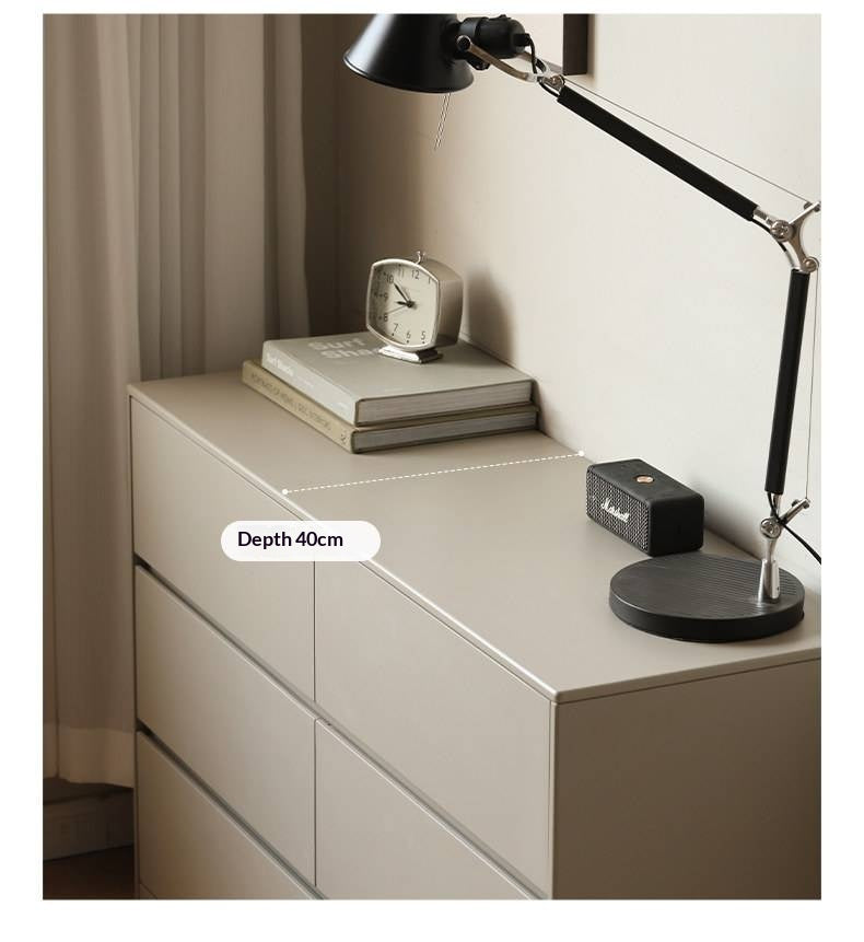 Poplar Solid Wood Light Luxury Six-Drawer Chest