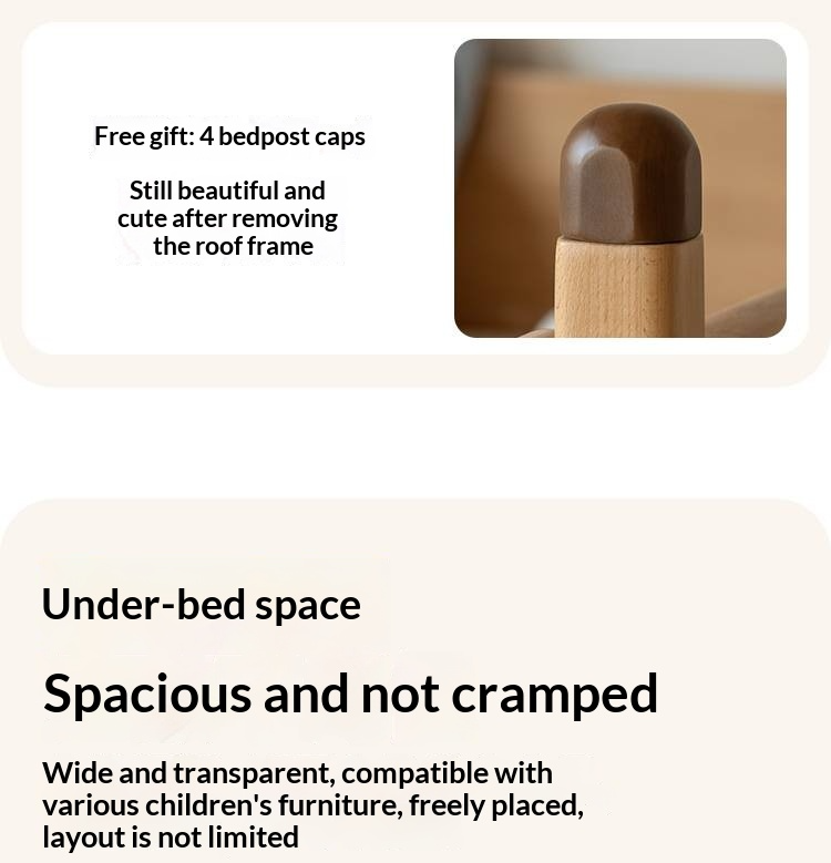 Beech Solid Wood Children's Treehouse Bed Multifunctional Loft Bed