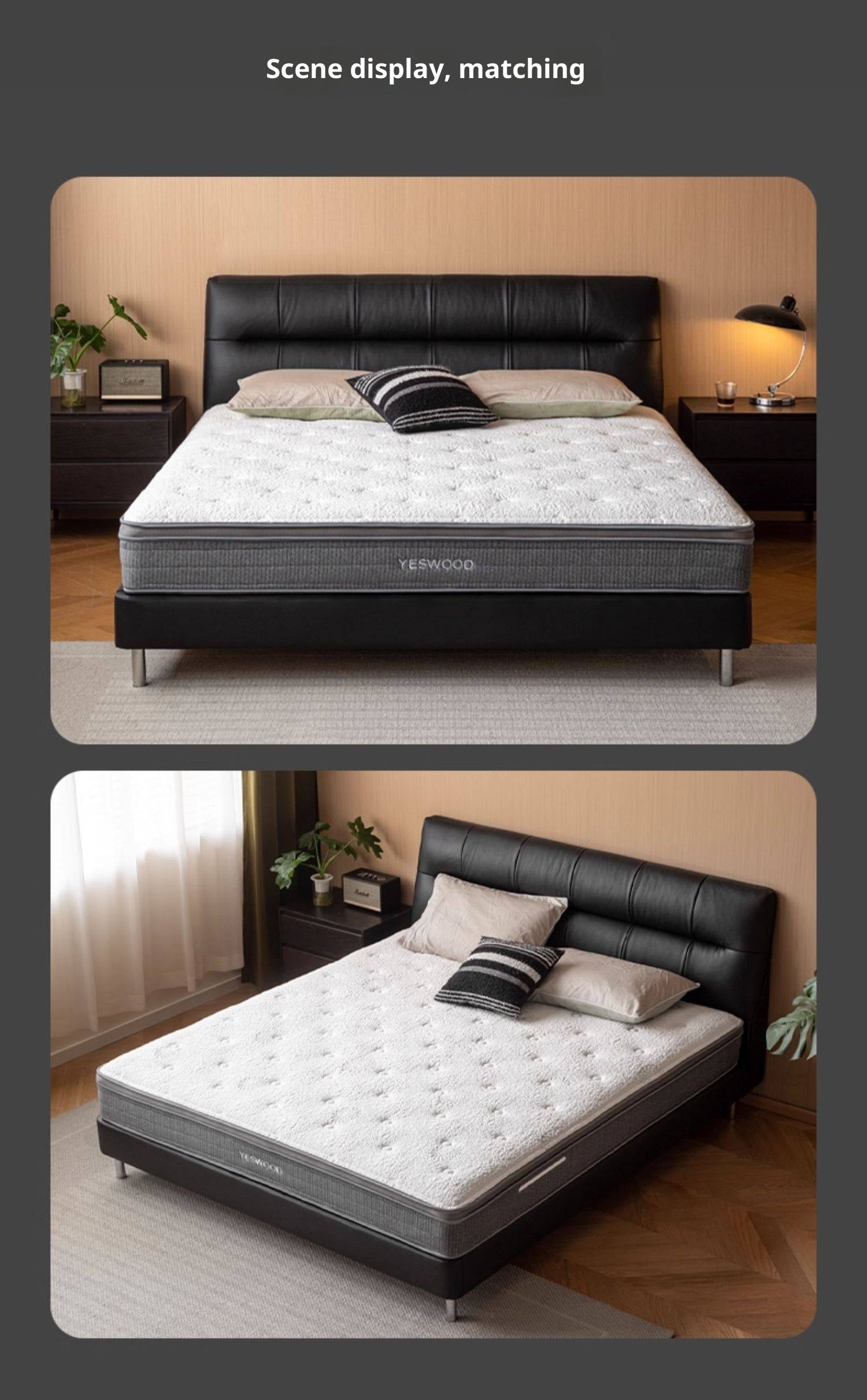 Glue-Free Mattress Made Of Imported Natural Latex, With Air Fiber Filling And Spring Support, A Soft Mattress For Back Protection 24 cm