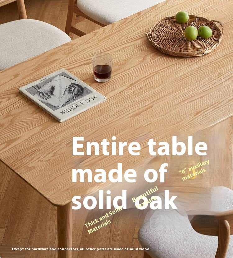 Oak Solid Wood Rectangular Nordic Dining table