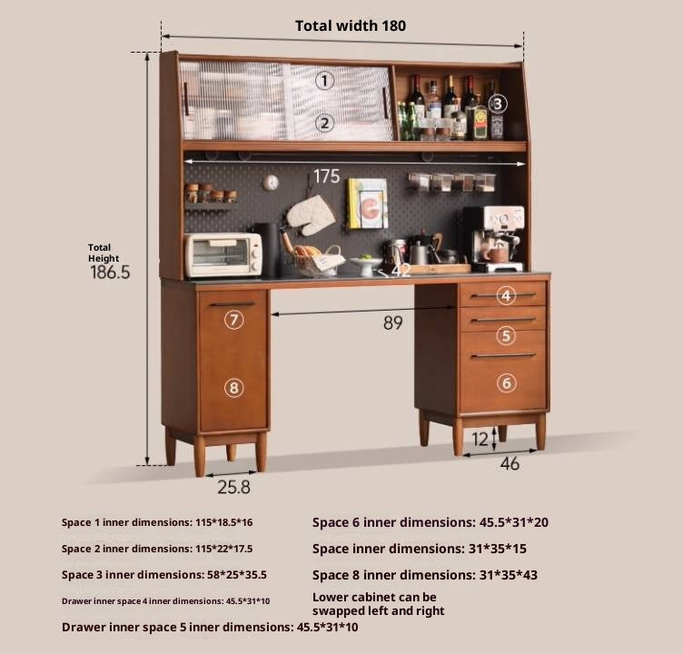 Tulipwood Solid Wood Antique Style Sideboard
