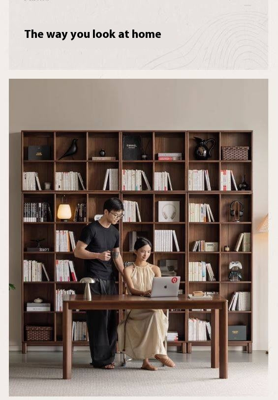 Sandalwood Solid Wood Combination Bookshelf