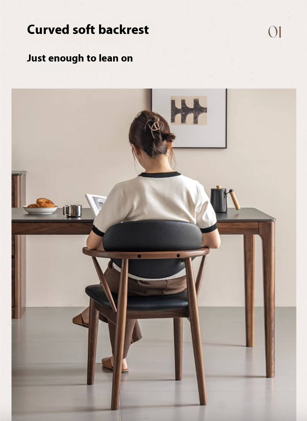 Black Walnut, Red Oak, Golden Sandalwood, White Ash, Ash Dining Armchair