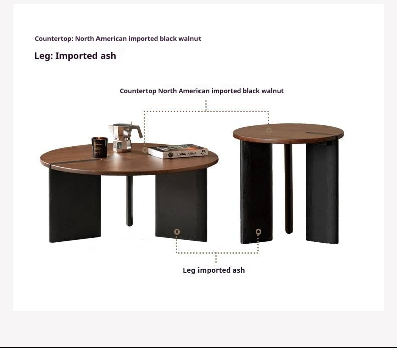 Black Walnut Solid Wood Italian Light Luxury Coffee Table