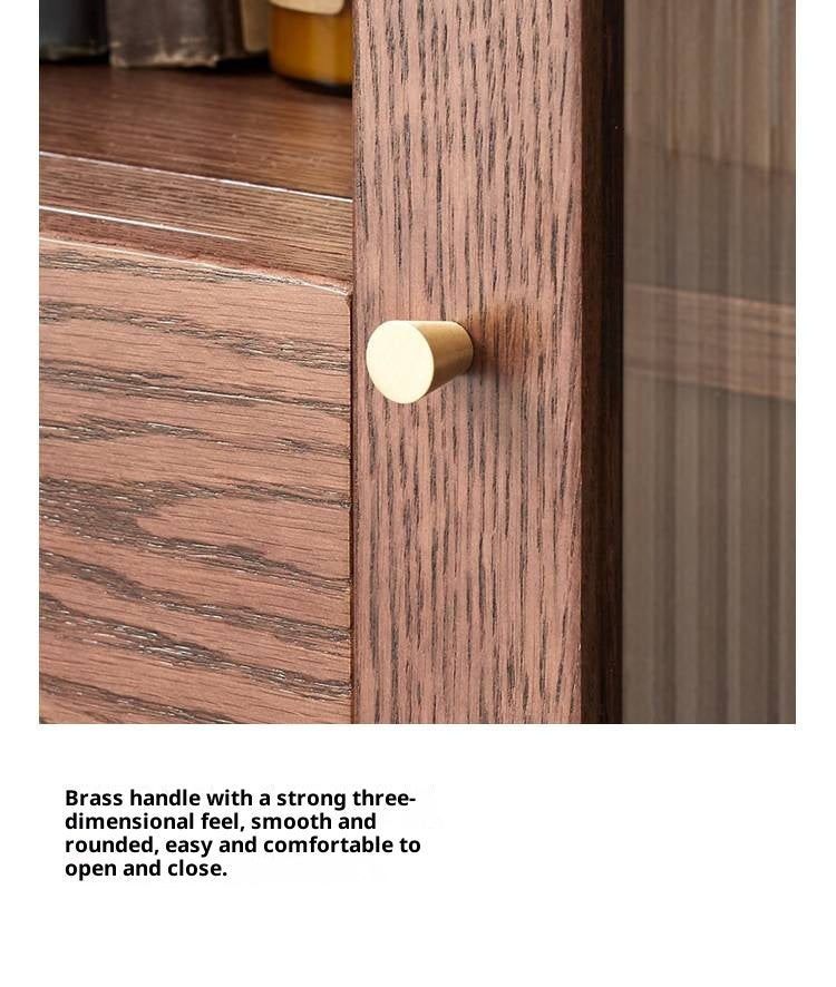Oak Solid Wood, Solid Rubberwood Side Cabinet
