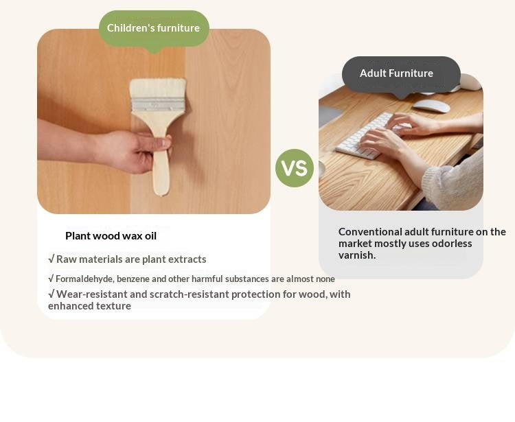 Beech Solid Wood Kids Corner Desk