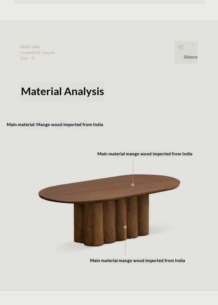 Mango Solid Wood Wabi Sabi Style Coffee Table