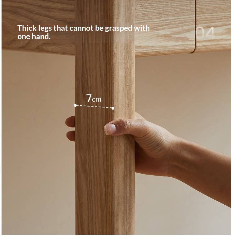 Ash Solid Wood Modern Multifunctional Office Desk