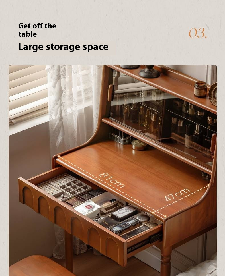 Poplar Solid Wood Multifunctional Vanity Table.