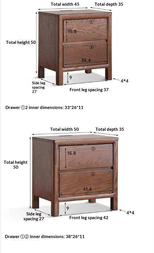 Oak Solid Wood Nordic Nightstand