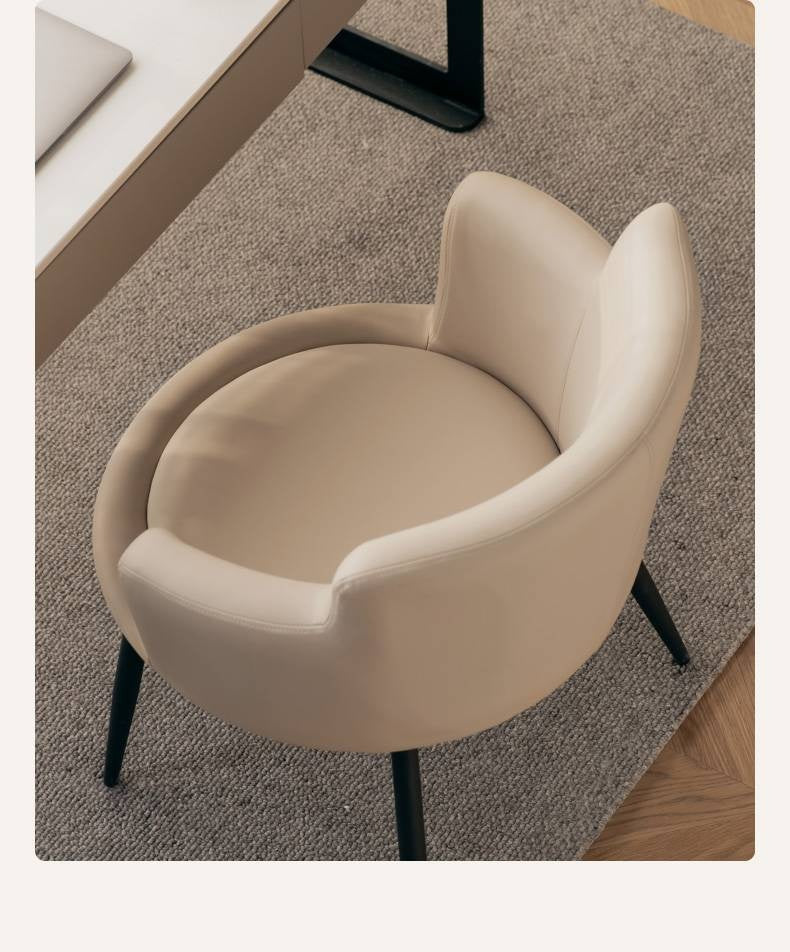 Organic Leather Soft Comfortable Italian Light Luxury Computer Chair