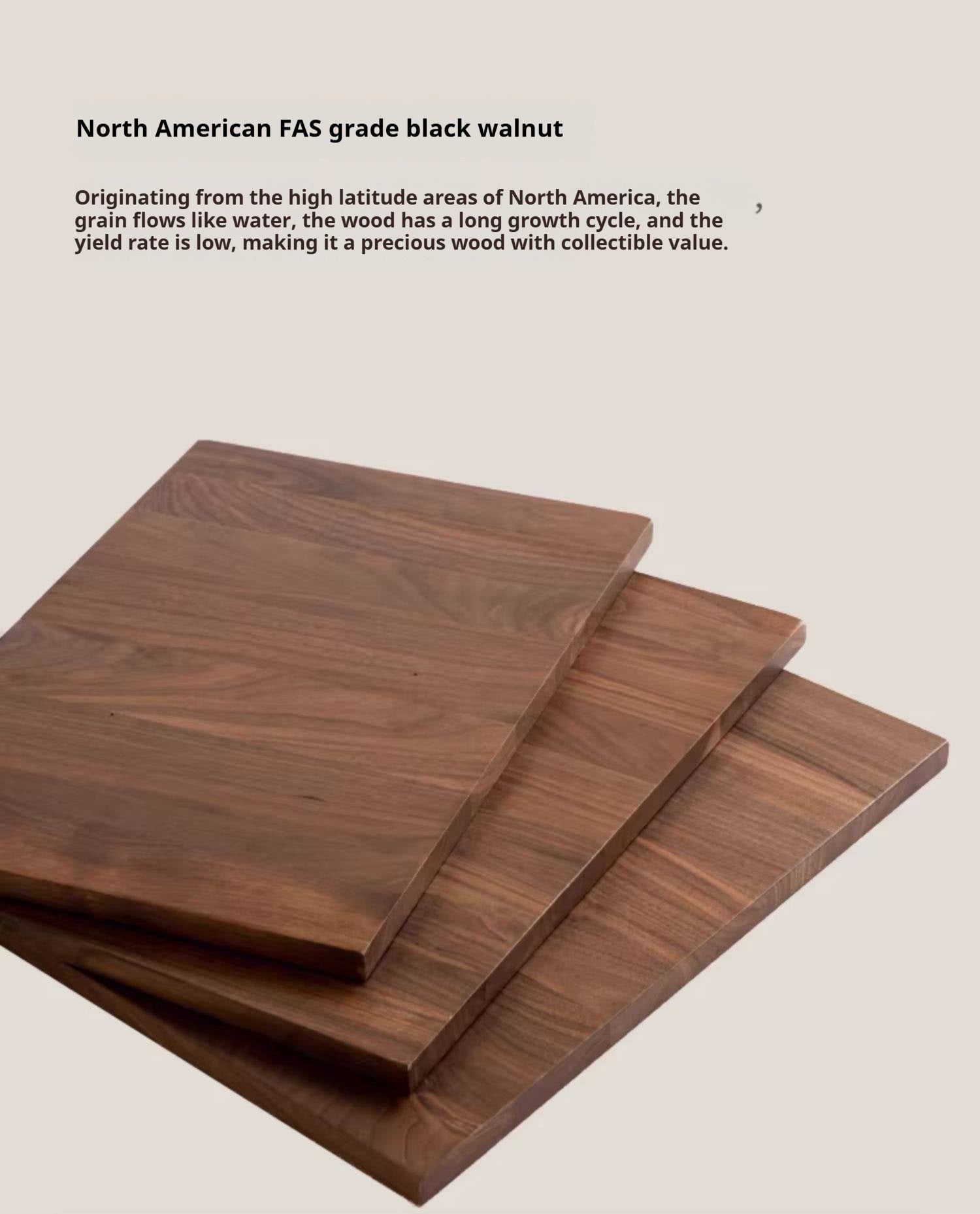 Black Walnut Solid Wood Dining Table French Retro