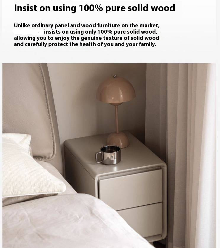 Tulipwood Solid Wood, Solid Rubberwood Modern Nightstand.