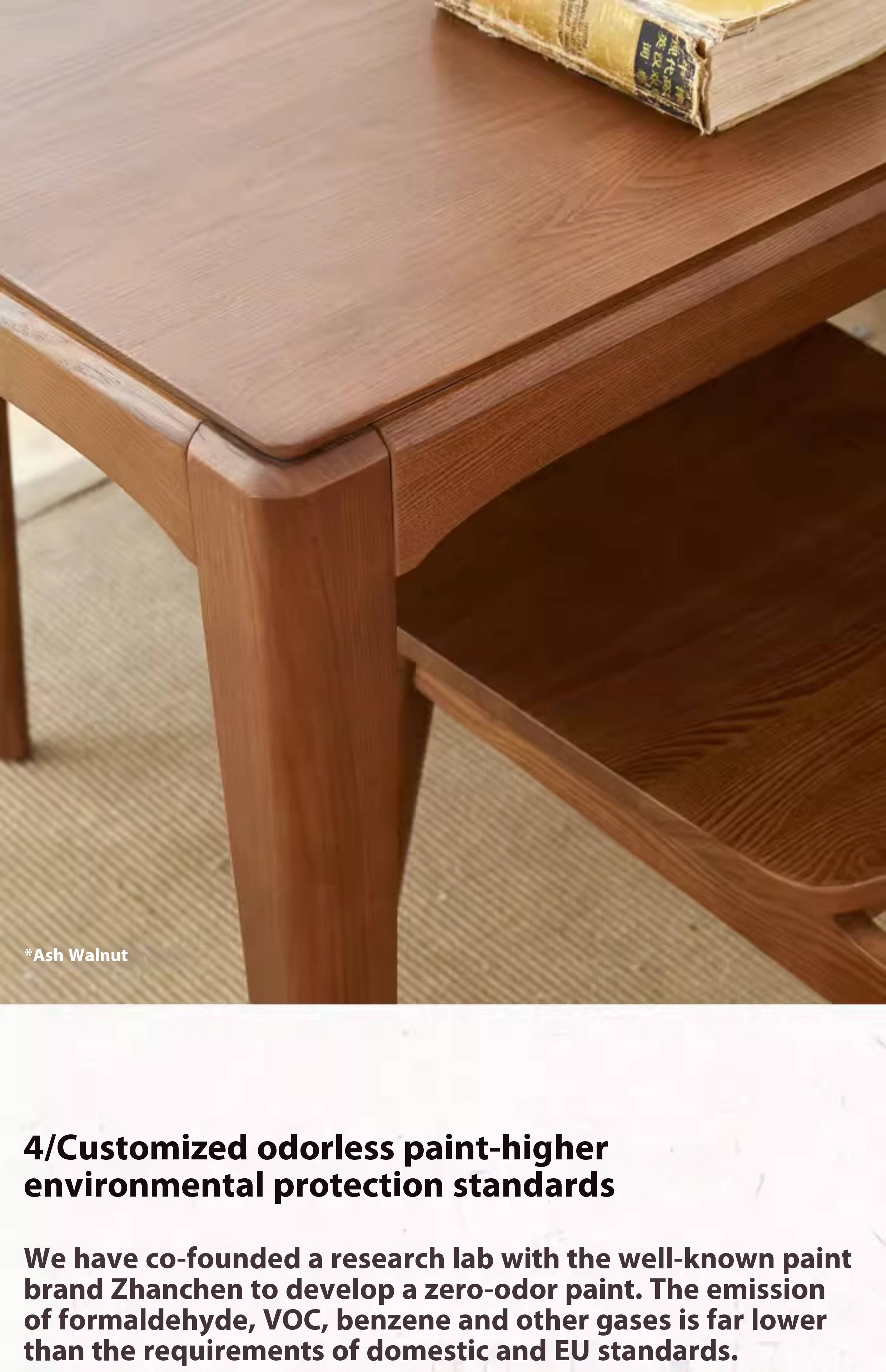 Ash Solid Wood Rectangular Modern Dining Table
