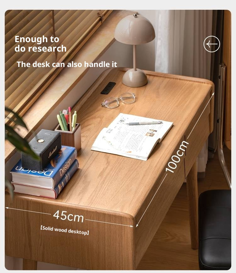 Oak Solid Wood Modern Minimalist Multifunctional Dressing Table