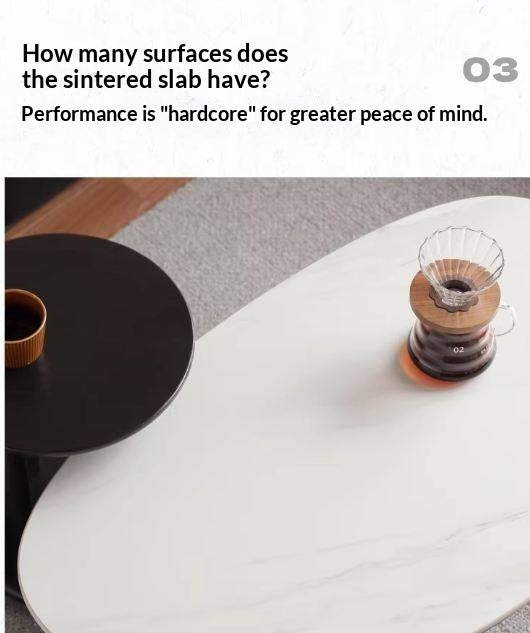 Ash Solid Wood Nordic Aesthetic Top Slab Coffee Table