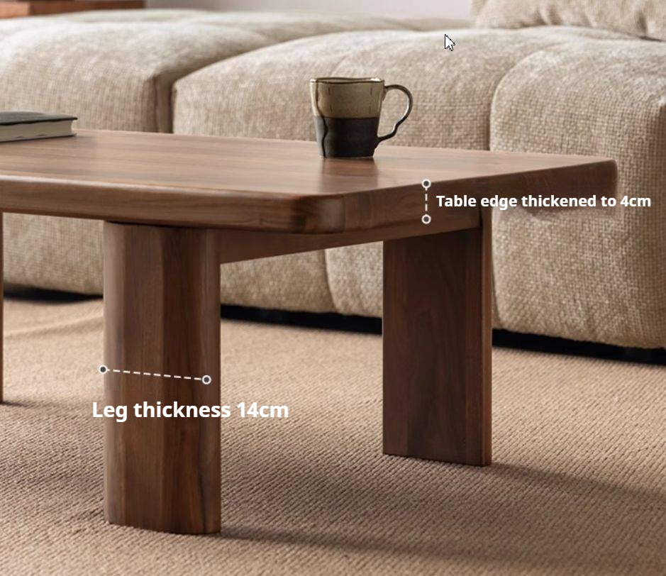 Black Walnut Solid Wood Wabi-Sabi Style Coffee Table