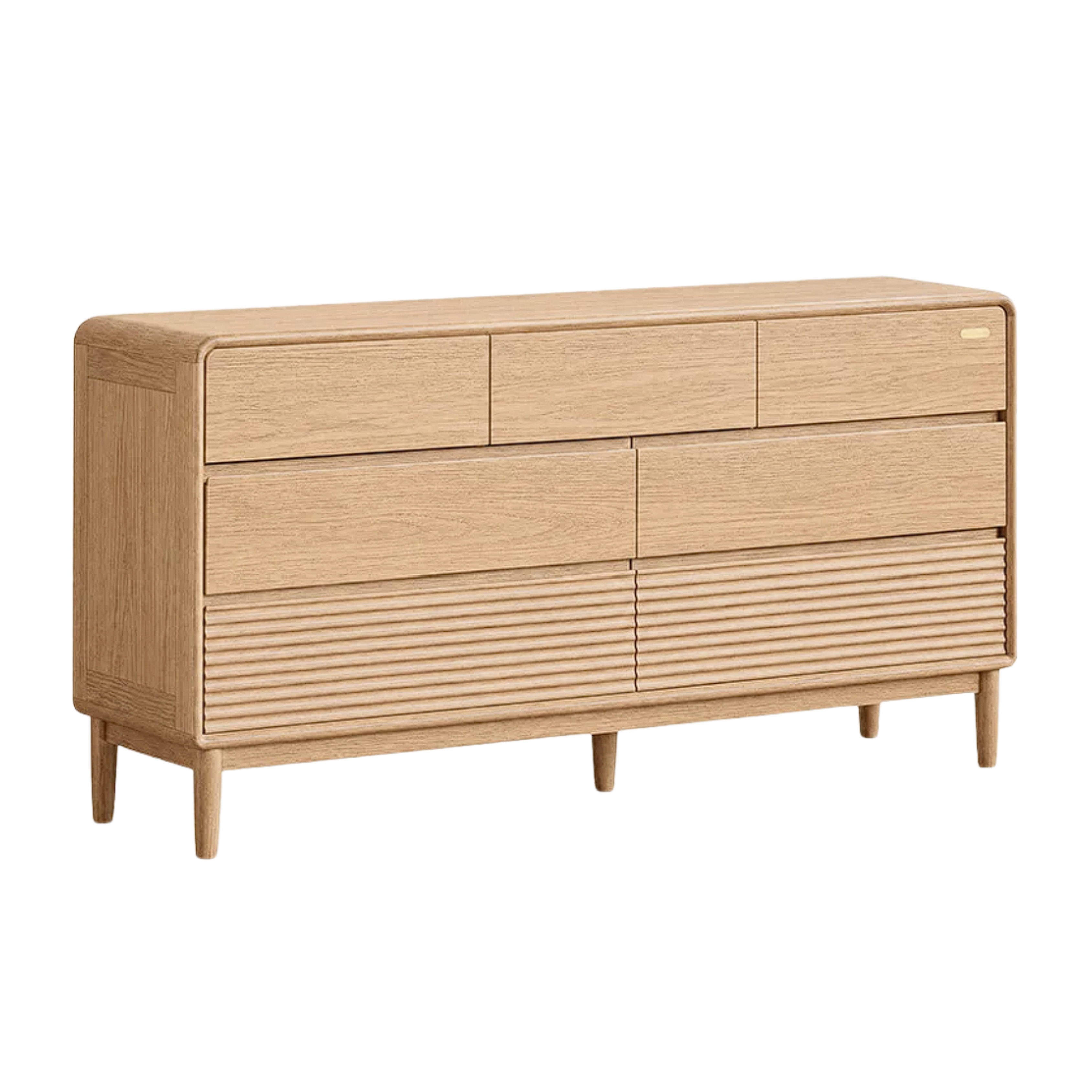 Ash Solid Wood Chest of Drawers with Modern Minimalist Design