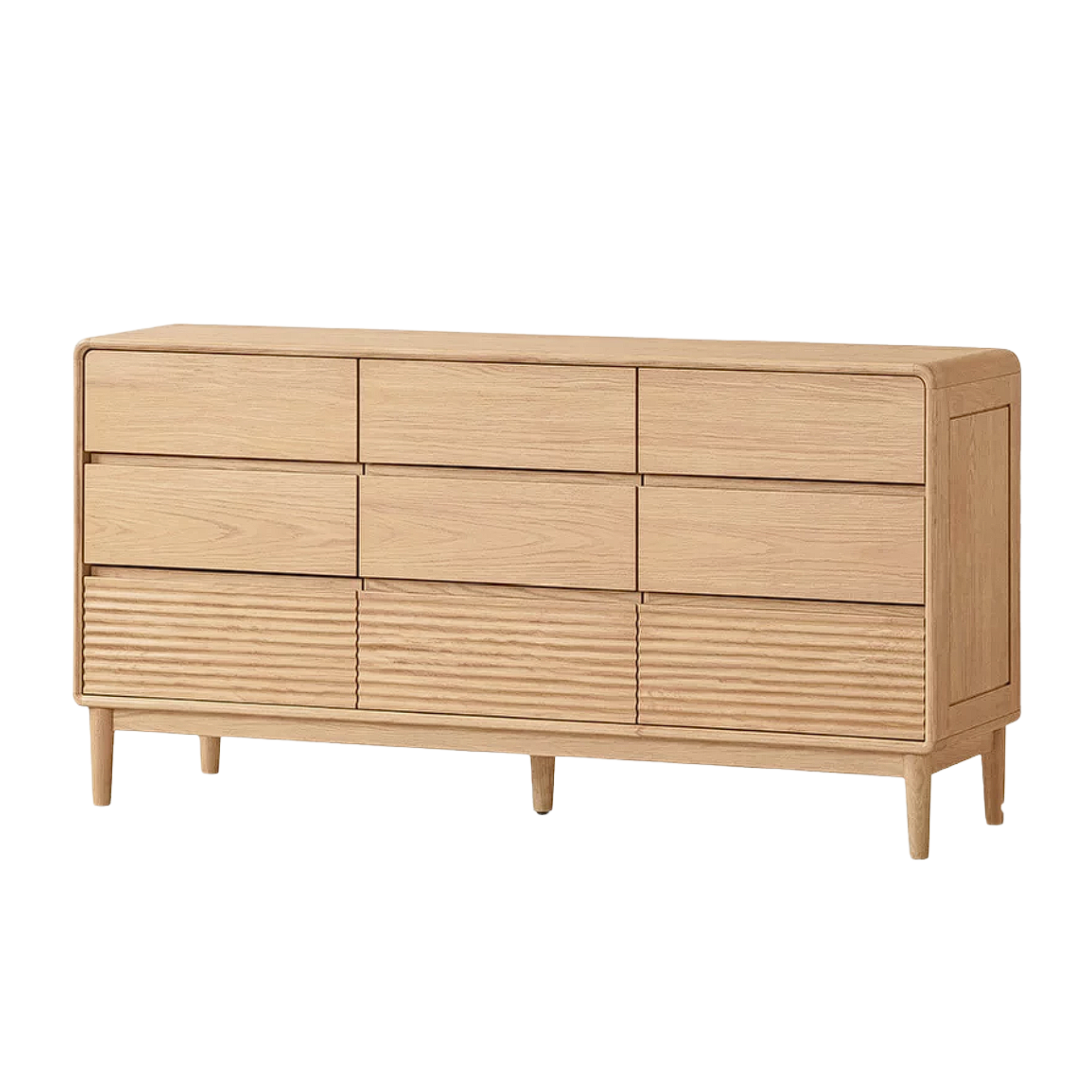 Ash Solid Wood Chest of Drawers with Modern Minimalist Design