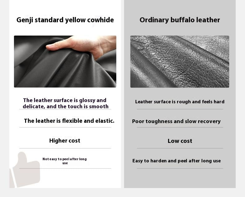 Genuine leather italian minimalist first-layer cowhide black pixel module sofa.