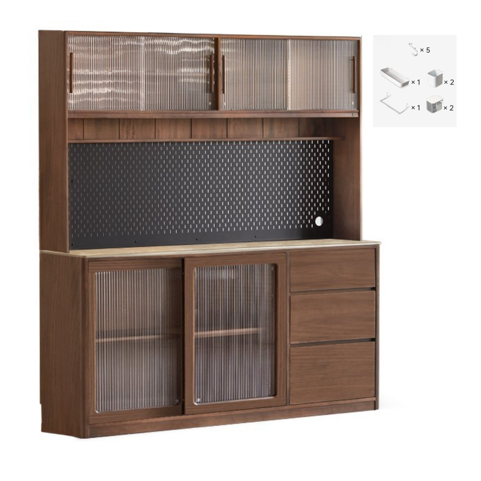 Sandalwood, Ash, White Ash Solid Wood Rock Board Modern Sideboard