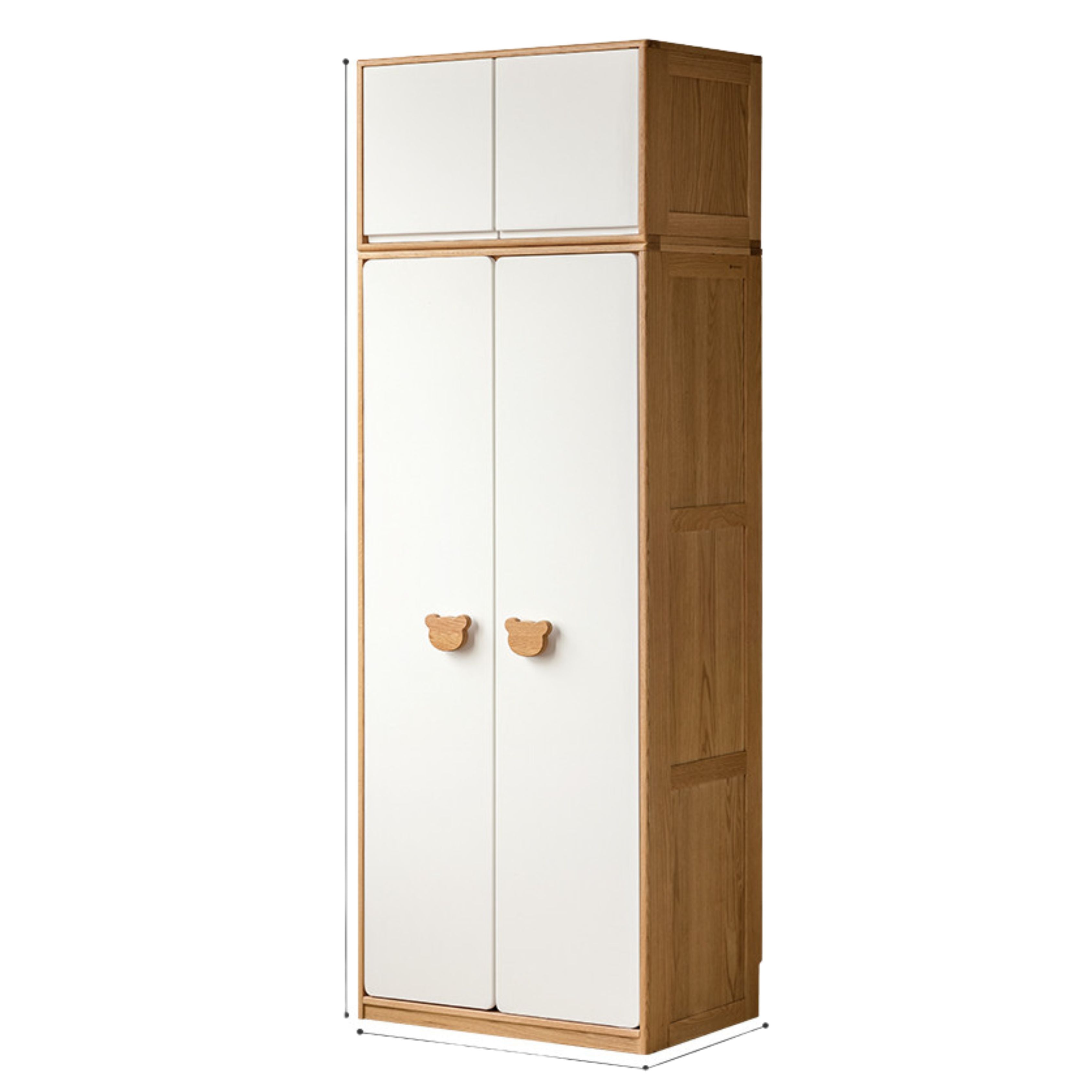Oak Solid Wood Children's Wardrobe Combination