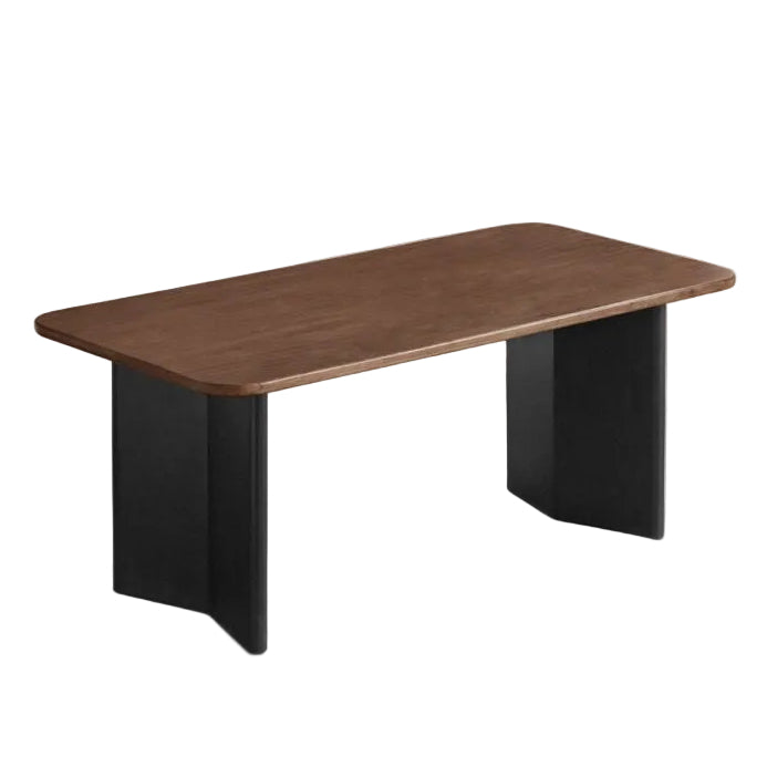 Black Walnut Solid Wood Dining Table with Italian Light Luxury Design