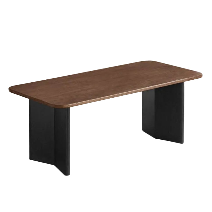 Black Walnut Solid Wood Dining Table with Italian Light Luxury Design