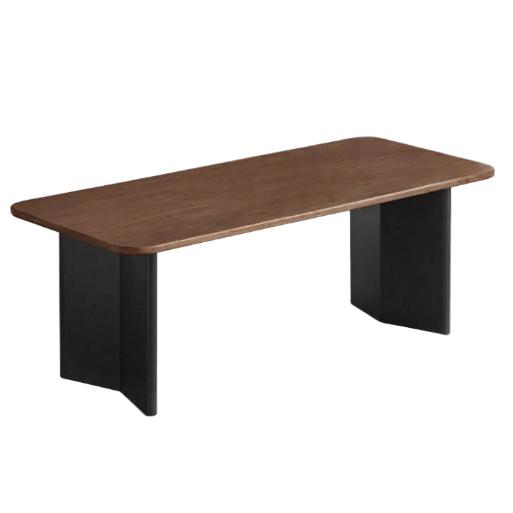 Black Walnut Solid Wood Dining Table with Italian Light Luxury Design