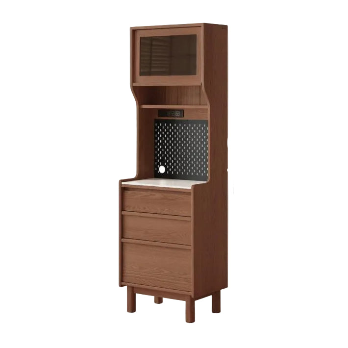 Oak Solid Wood Corner Sideboard with Simple Storage Cabinet