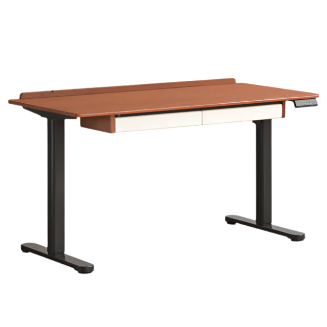 Solid Wood Antique Style Office Desk With Electric Lift image 6