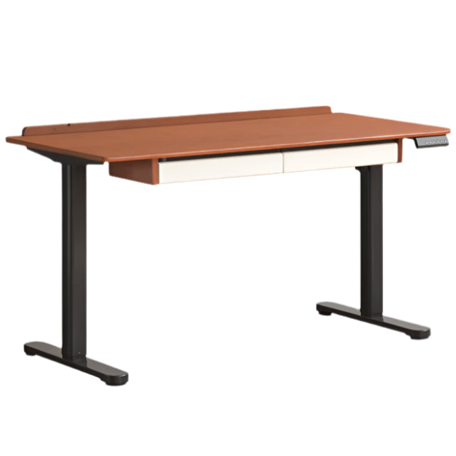 Solid Wood Antique Style Office Desk With Electric Lift image 7