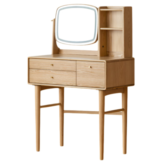 Ash Solid Wood Modern Style Makeup Desk Multi Functional image 0