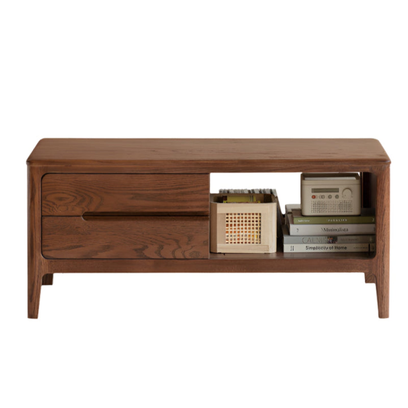 Solid Rubberwood, Oak Solid Wood Nordic Coffee Table