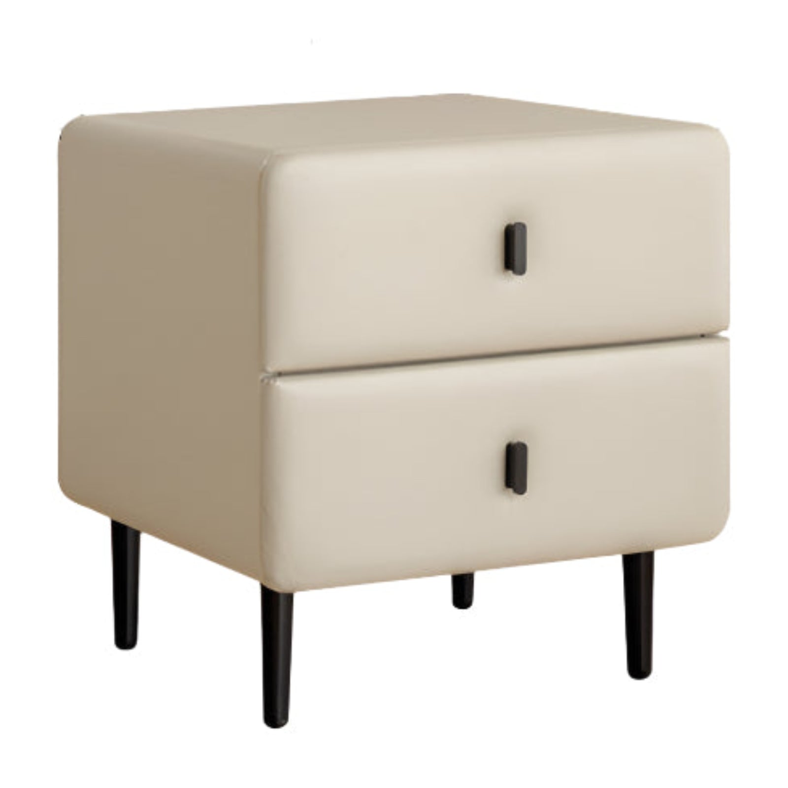 Cream Upholstered Nightstand