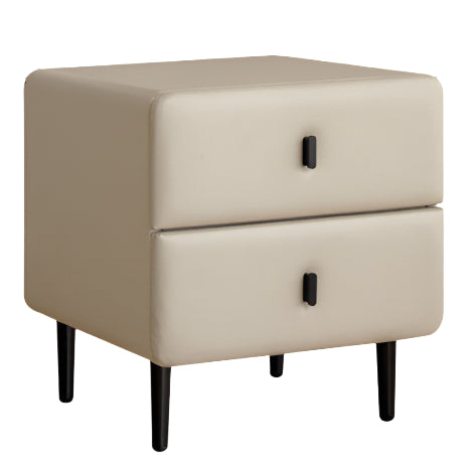 Cream Upholstered Nightstand